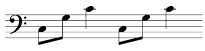 patrones de piano de mano izquierda