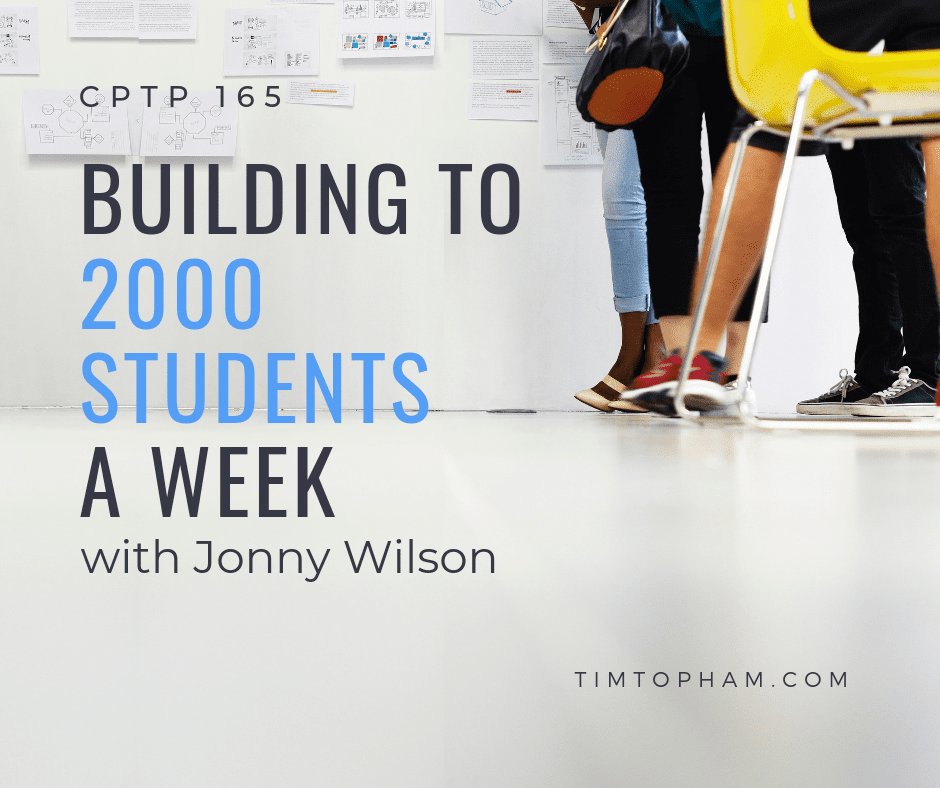 CPTP165: Building to 2000 students a week with Jonny Wilson