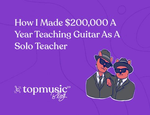 How I Made 0,000 a year teaching guitar as a solo teacher blog article image