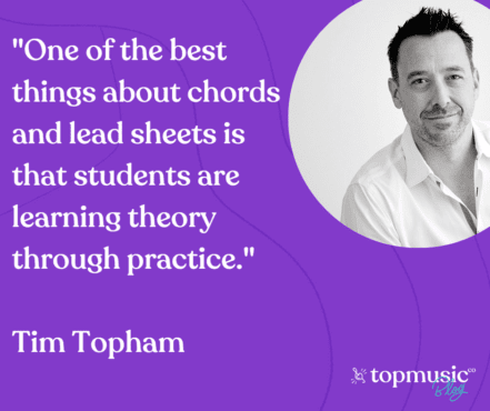 playing lead sheets to learn theory through practice
