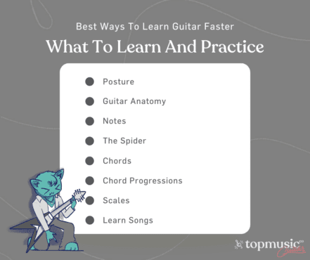 best ways to learn guitar faster: what to learn and practice