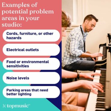 examples of potential problem areas in your studio