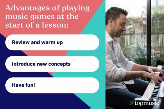 advantages of playing music games at the start of a lesson